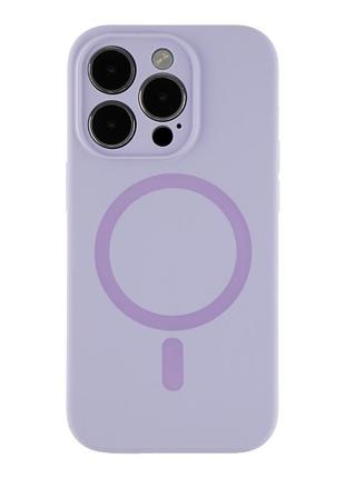 Чехол накладка glow silicone case с рамкой камеры для iphone 14 pro панель-накладка для телефона с magsafe
