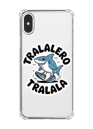 Чехол с утолщёнными углами на iphone x/xs акула тралалеро тралала (принт 416)