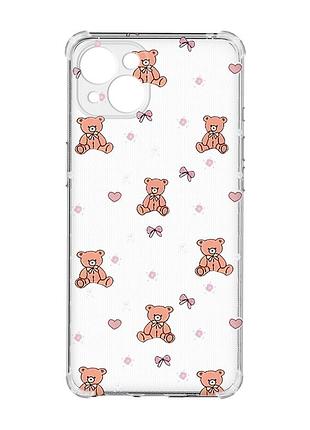 Чохол із потовщеними кутами на iphone 15 plus медвежата (принт 418)