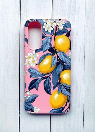 Матовый чехол на samsung galaxy a24 розовый лимонное дерево (принт 417)