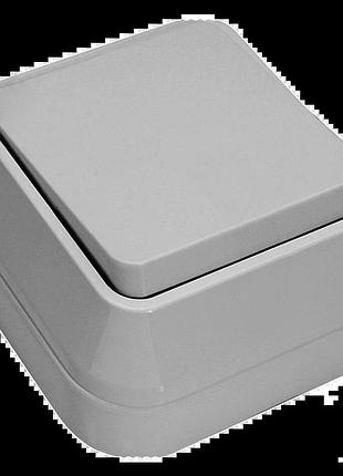 Makel 45001 выключатель одноклавишный ip44 без подсветки серый