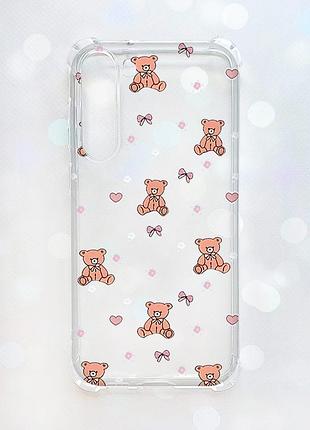 Чохол з потовщеними кутами на samsung galaxy s23 plus медвежата (принт 418)