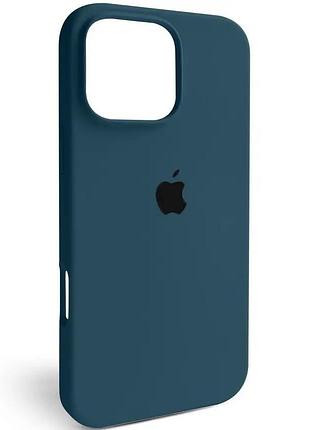 Чехол fiji silicone case для apple iphone 16 pro max бампер накладка soft touch с микрофиброй cosmos blue