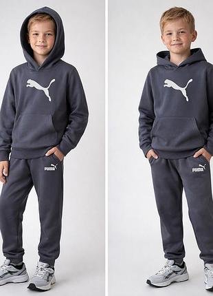 Спортивный костюм на мальчика 146-164 см 003641 серый