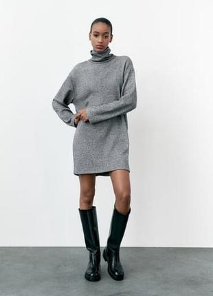 Короткое мягкое платье от zara, размер xl