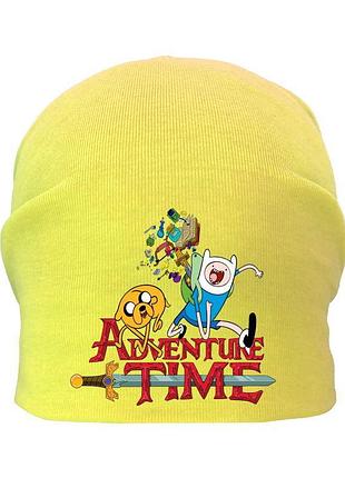 Шапка детская время приключений 007 (adventure time) желтая (atr yel 007) 54-56 см