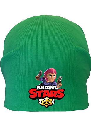 Шапка детская бравл старс зеленая (brawl stars-0012) 50-52 см