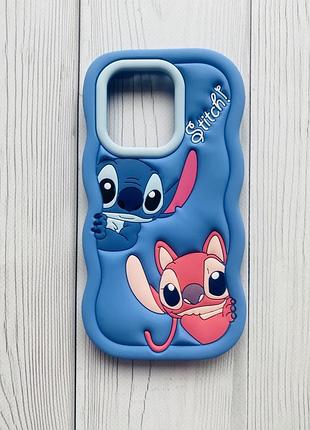 Чехол силиконовый 3d case на xiaomi redmi note 13 4g стич