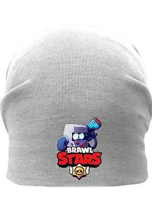 Шапка дитяча бравл старс сіра (brawl stars-003) 54-56 см