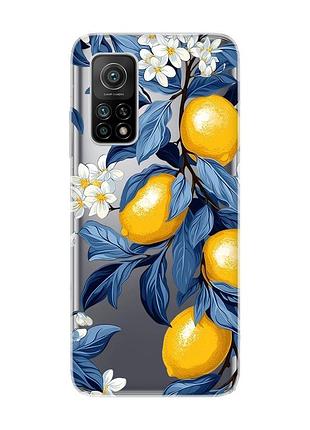Прозорий чохол на xiaomi mi 10t/mi 10t pro лимонне дерево (принт 417)