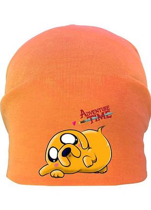 Шапка детская время приключений 006 (adventure time) оранжевая (atr orn 006) 54-56 см