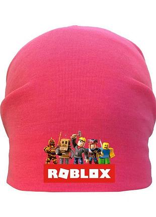 Шапка детская роблокс розовая (roblox -001) 54-56 см