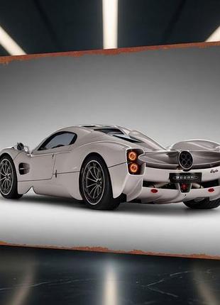 Металлическая винтажная табличка суперкар pagani utopia, 14х20 см