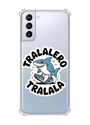 Чохол з потовщеними кутами на samsung galaxy s21 (g991) акула тралалеро тралала (принт 416)