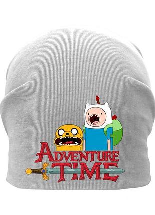 Шапка дитяча час пригоди 003 (adventure time) сіра (atr gry 003) 50-52 см