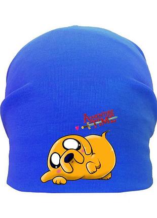 Шапка детская время приключений 006 (adventure time) синяя (atr blu 006) 54-56 см