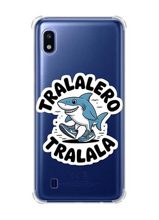Чохол з потовщеними кутами на samsung galaxy a10 (2019)/a105 акула тралалеро тралала (принт 416)