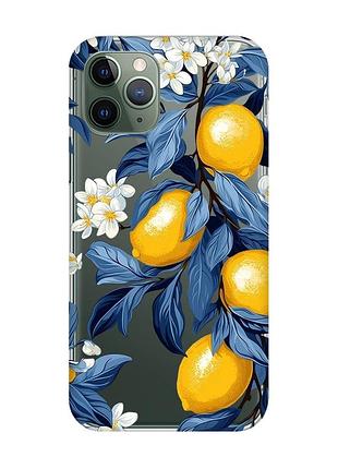 Прозорий чохол на iphone 12 / 12 pro лимонне дерево (принт 417)