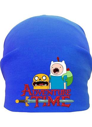 Шапка дитяча час пригод 003 (adventure time) синя (atr blu 003) 50-52 см