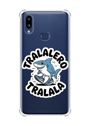 Чехол с утолщенными углами на samsung galaxy a10s (a107) акула тралалеро тралала (принт 416)