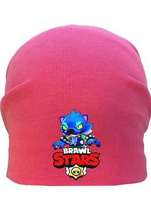 Шапка детская бравл старс розовая (brawl stars-0017) 54-56 см