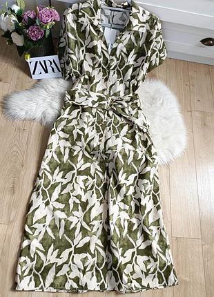 Поплиновое платье-рубашка от zara, размер xs