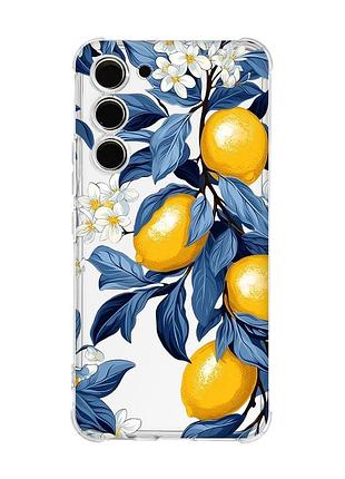 Чехол с утолщёнными углами на samsung galaxy s23 лимонное дерево (принт 417)