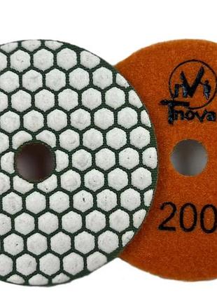 Алмазный гибкий шлифовальный круг tnova ( черепашка,отдельные подушки) dry use/сухое шлифование 100mm,зерн 200