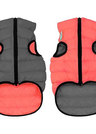 Курточка для собак airyvest двухсторонняя, размер l 65, кораллово-серая