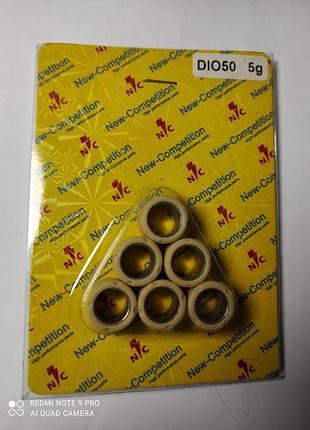 Ролики варіатора honda/gy6-50/60/80, розмір 16х13, вага 5 г (new)