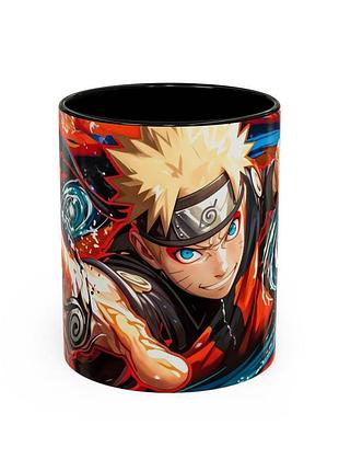 Чашка з принтом "наруто"- naruto чорний
