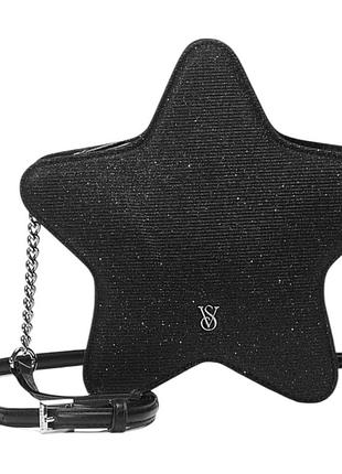 Сумка кросбоді victoria's secret star crossbody black sparkle