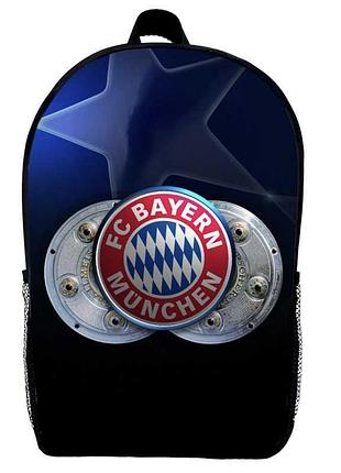 Рюкзак школьный фк бавария мюнхен (school gear bag fc bayern munchen 02) черный, 39 х 27 х 14 см