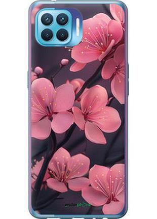 Чехол на oppo a93 пурпурная сакура "6075t-2185-2448"