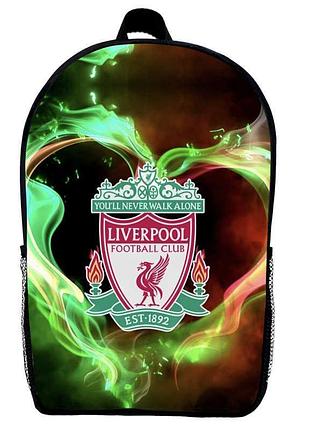 Рюкзак школьный фк ливерпуль (school gear bag fc liverpool 09) черный, 39 х 27 х 14 см