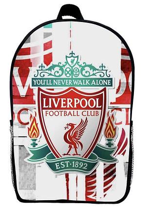 Рюкзак школьный фк ливерпуль (school gear bag fc liverpool 07) черный, 39 х 27 х 14 см