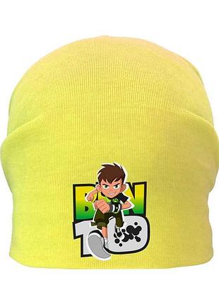 Шапка дитяча ben 10 003 жовта (ben — 003 yel) 50-52 см
