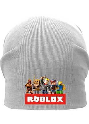 Шапка дитяча роблокс сіра (roblox -001) 50-52 см