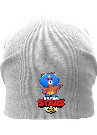 Шапка детская бравл старс серая (brawl stars-0025) 50-52 см