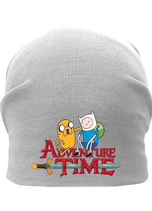 Шапка дитяча час пригоди 001 (adventure time) сіра (atr gry 001) 50-52 см