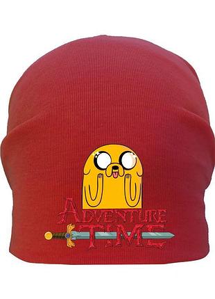 Шапка детская время приключений 005 (adventure time) красная (atr rd 005) 54-56 см