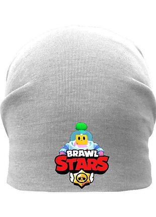 Шапка дитяча бравл старс сіра (brawl stars-0020) 50-52 см