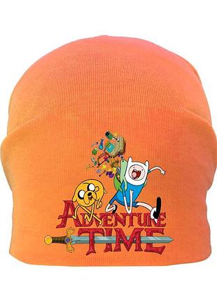 Шапка детская время приключений 007 (adventure time) оранжевая (atr orn 007) 54-56 см