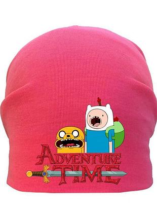 Шапка дитяча час пригоди 003 (adventure time) рожева (atr pnc 003) 54-56 см