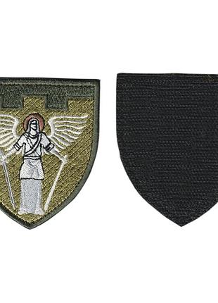 Шеврон військовий / армійський,114 окрема бригада тро (київська обл), на оливці, зсу. 8 см * 7 см