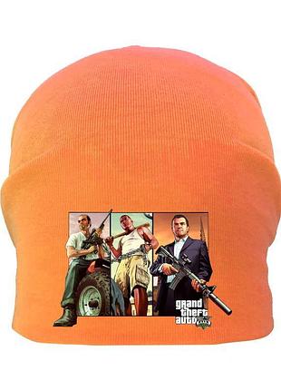 Шапка детская гта оранжевая (gta - 001) 54-56 см