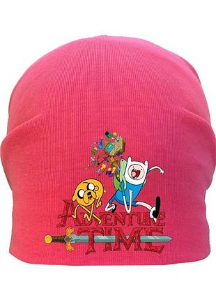 Шапка дитяча час пригоди 007 (adventure time) рожева (atr pnc 007) 54-56 см