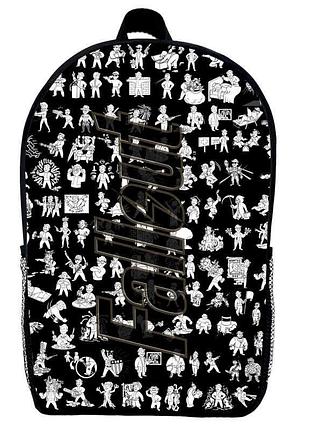 Рюкзак школьный фоллаут (school gear bag fallout 05) черный, 39 х 27 х 14 см
