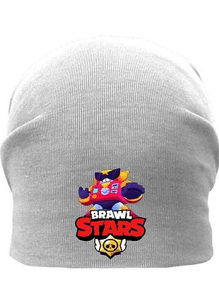Шапка детская бравл старс серая (brawl stars-005) 50-52 см