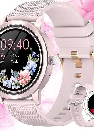 Смарт годинник жіночий lemfo a60 pink (дзвінки, пульсометр, тонометр)